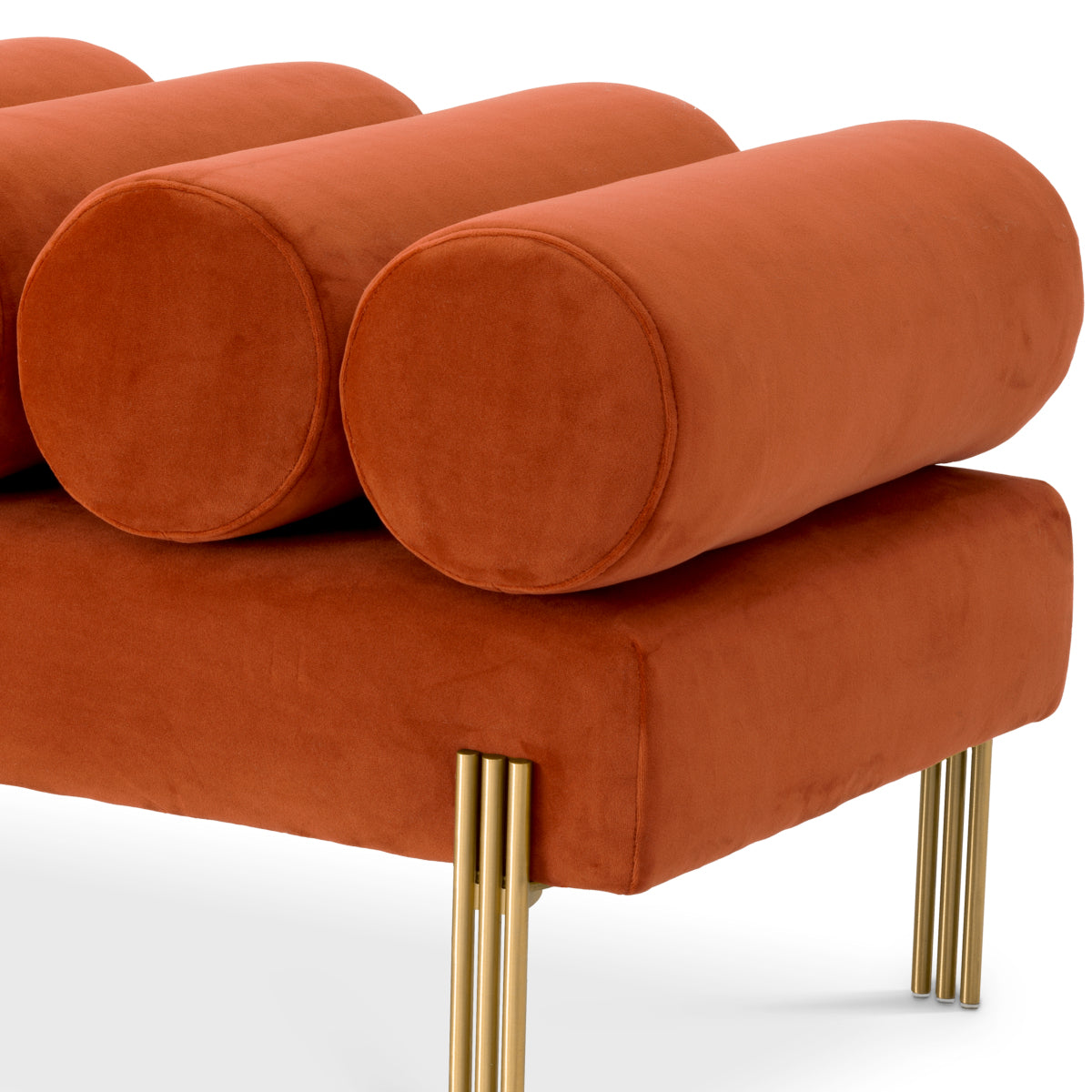 Hocker Oxley - Orange velvet