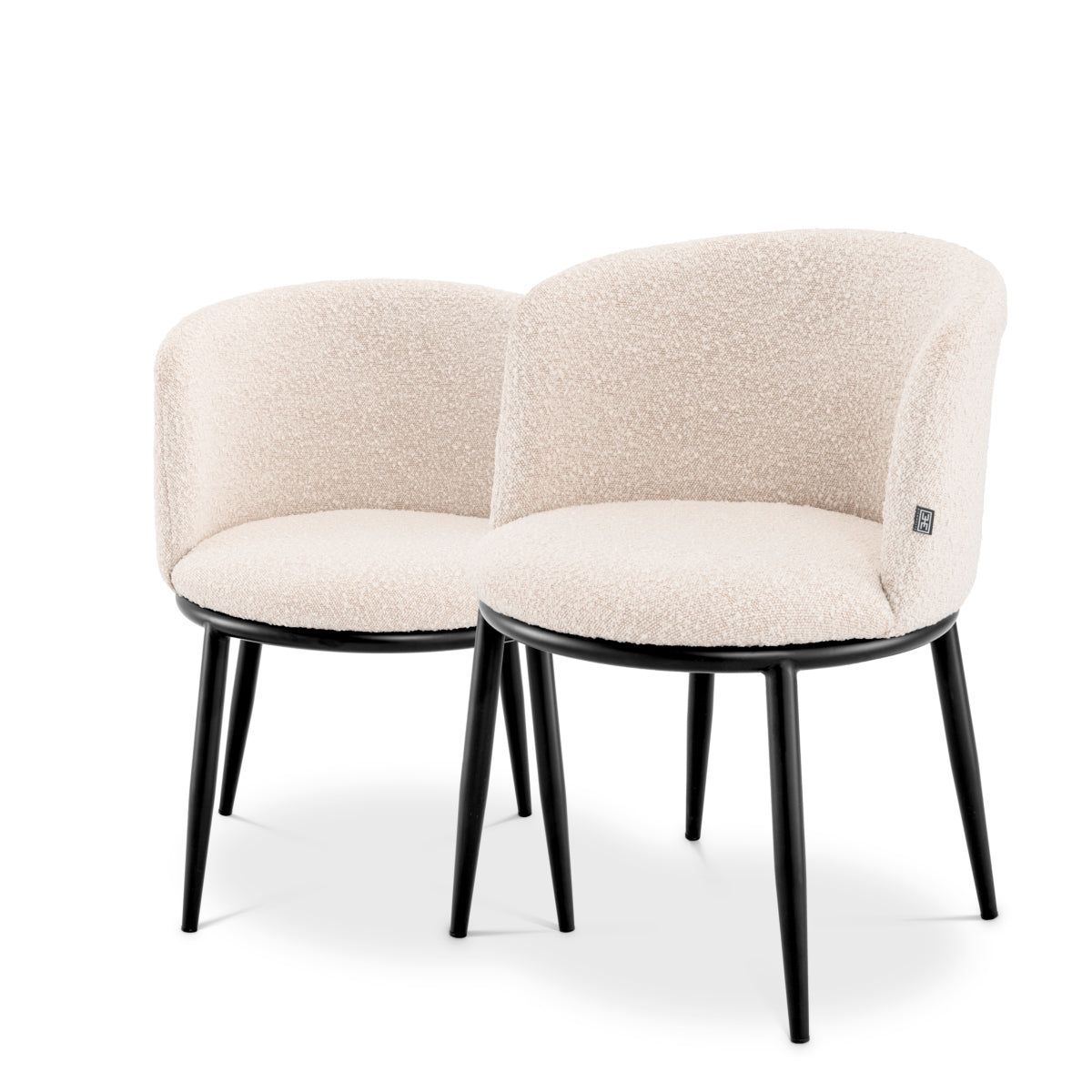 Eetkamerstoel Filmore - Bouclé cream (set van 2)