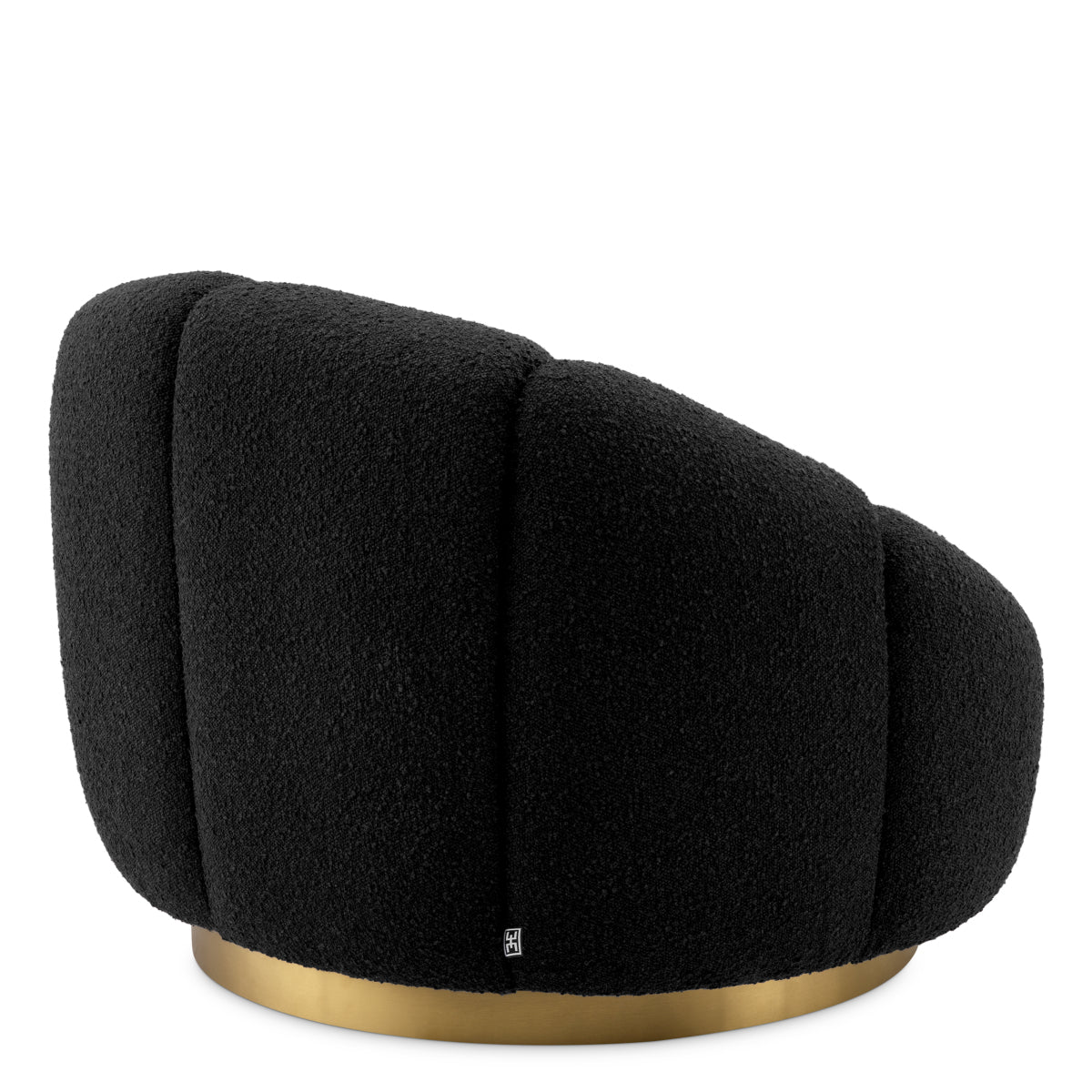 Draaifauteuil Inger - Bouclé black