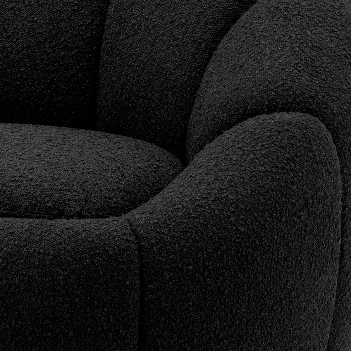 Draaifauteuil Inger - Bouclé black