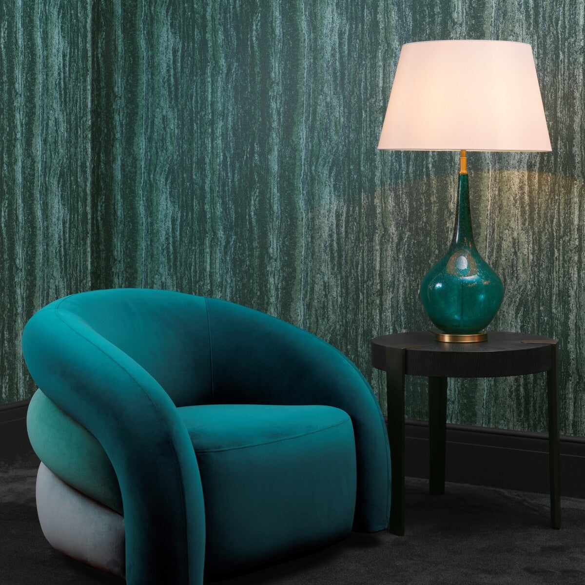 Draaifauteuil Novelle - Green velvet