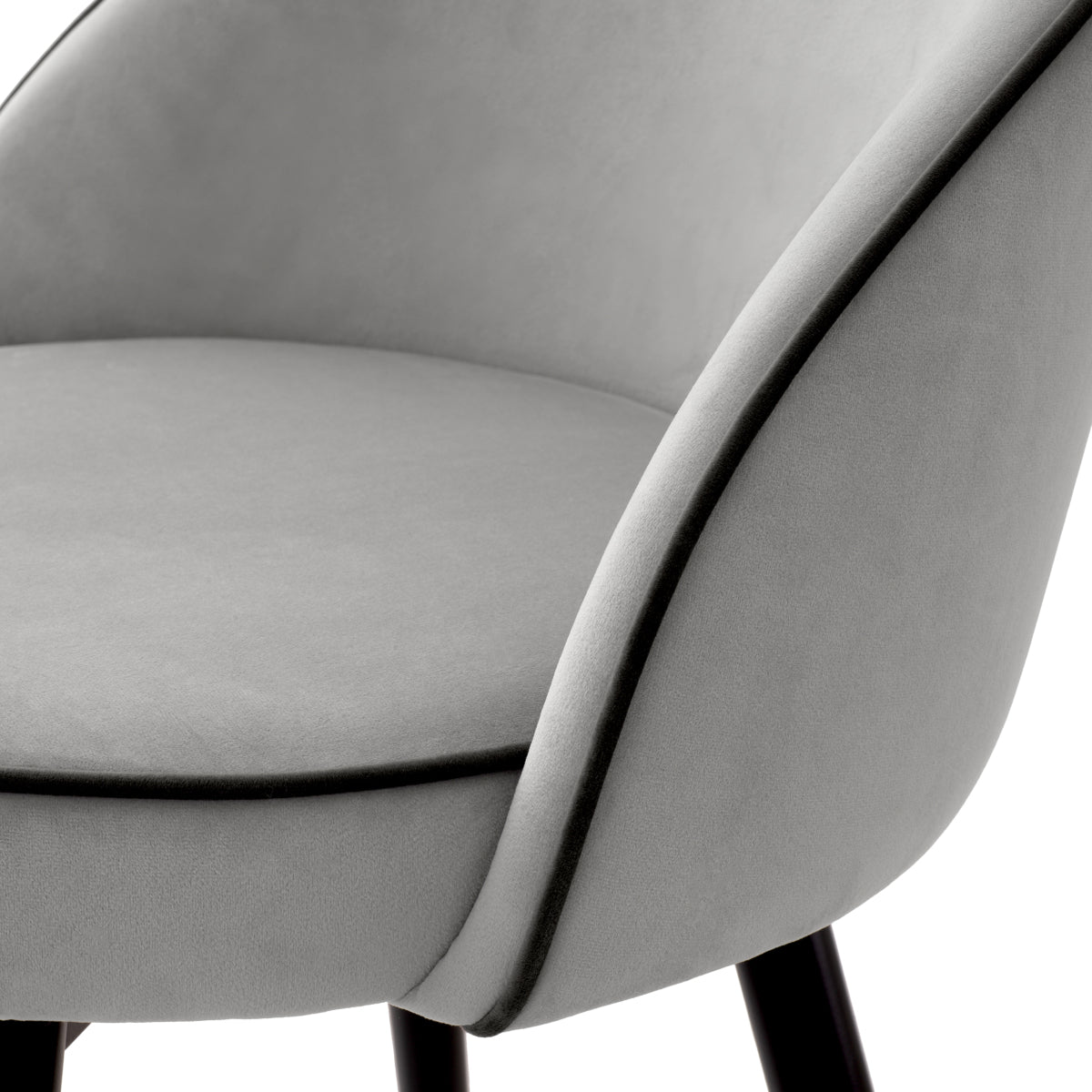 Barkruk Cooper - Grey velvet (set van 2)