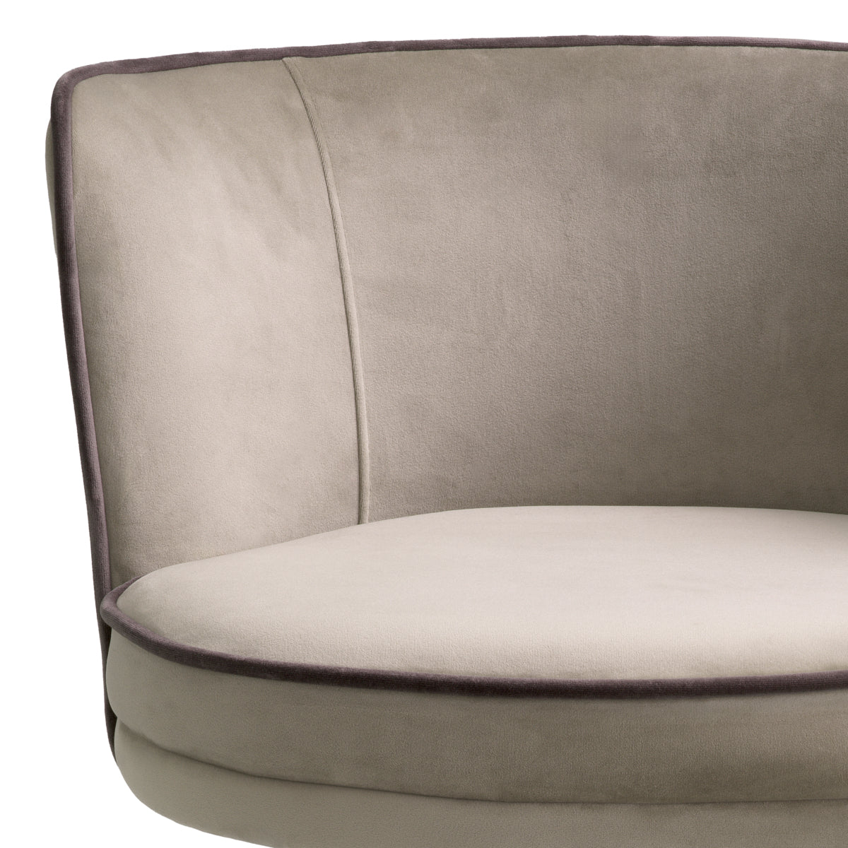 Barkruk Grenada - Laag - Greige velvet