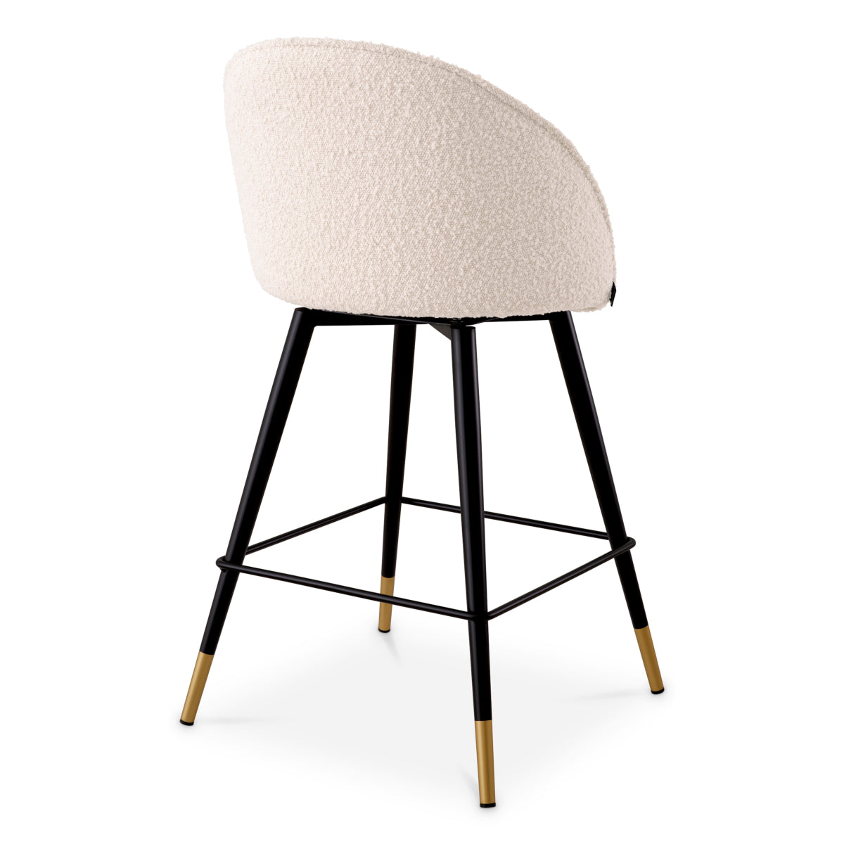 Barkruk Cooper - Laag - Bouclé cream (set van 2)