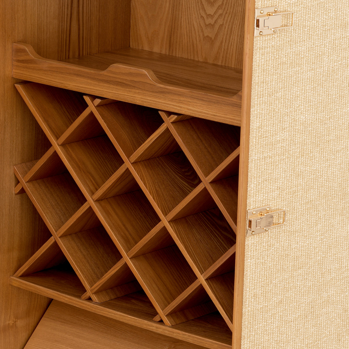 Wijnkast Martini Bianco - Rattan look