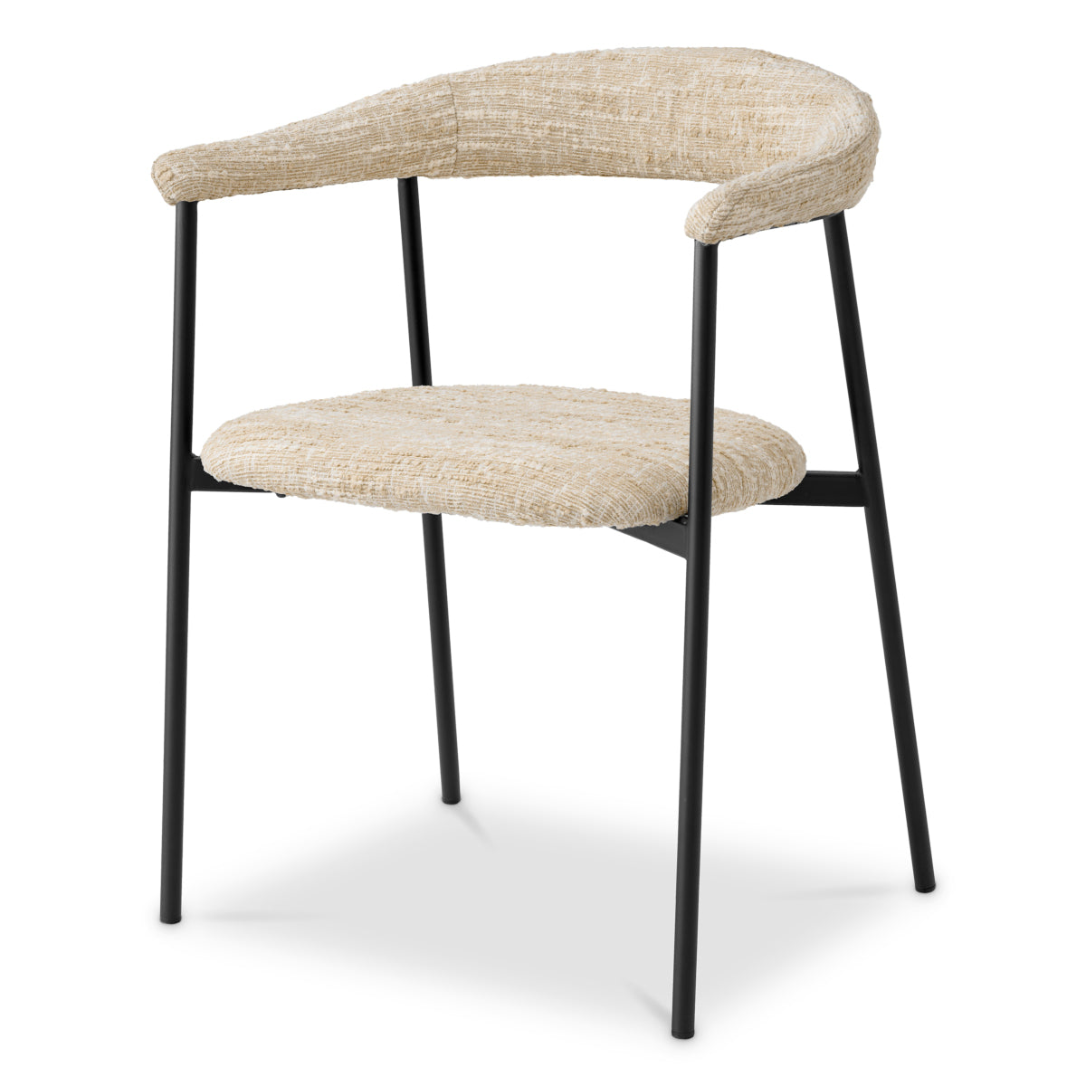 Eetkamerstoel Julio - Bouclé sonata cream (set van 2)