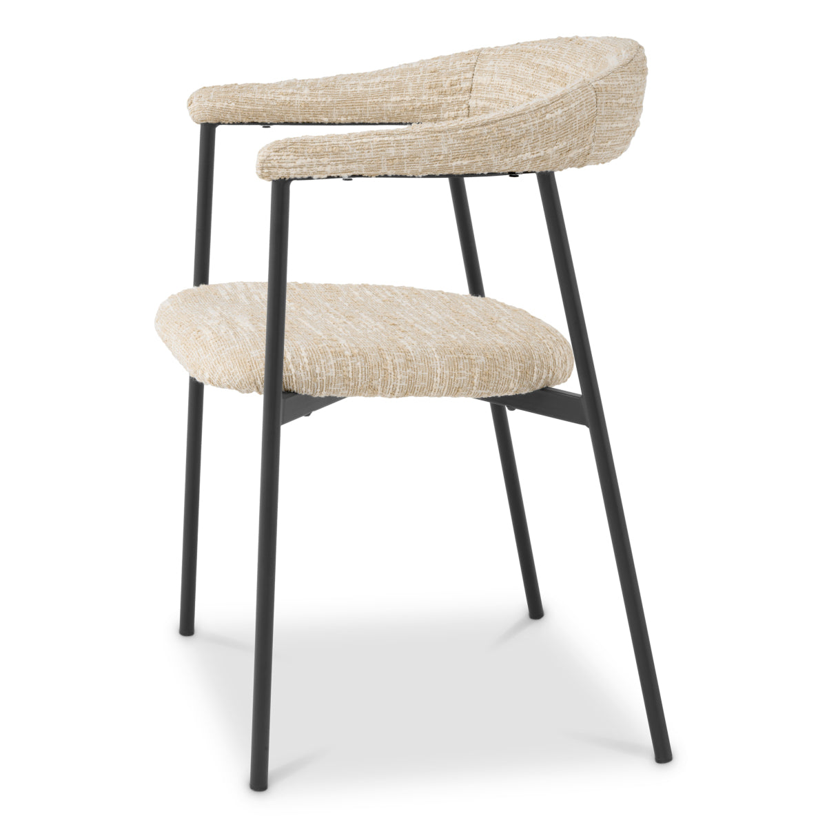 Eetkamerstoel Julio - Bouclé sonata cream (set van 2)