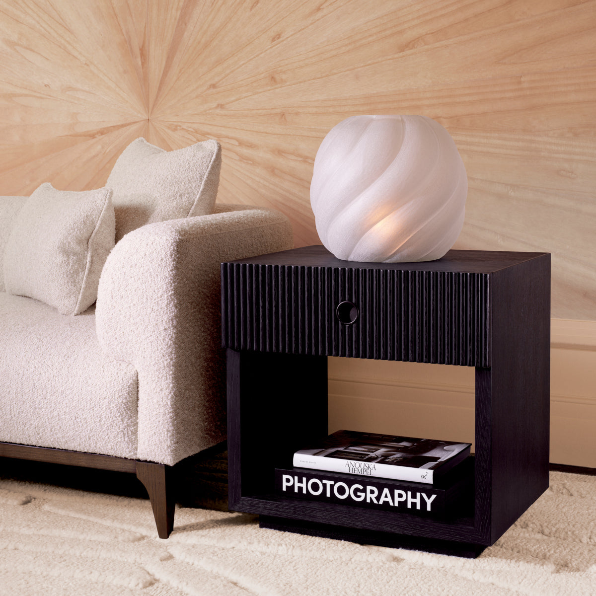 Nachtkastje Dimitrios - Charcoal oak