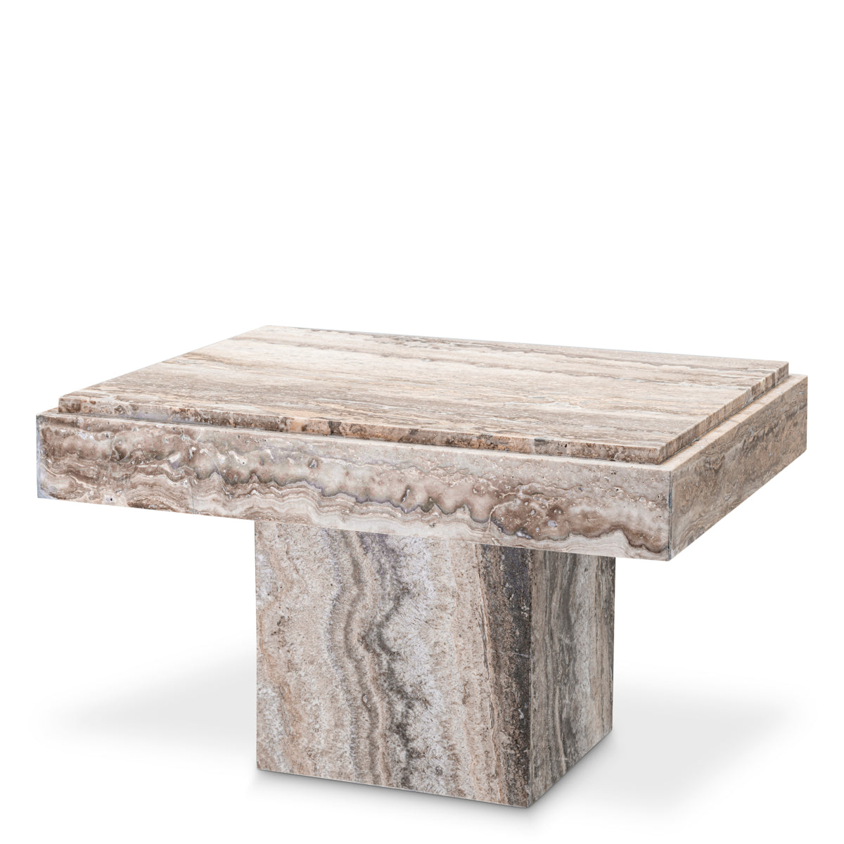 Bijzettafel Sartoria - Zilver travertine