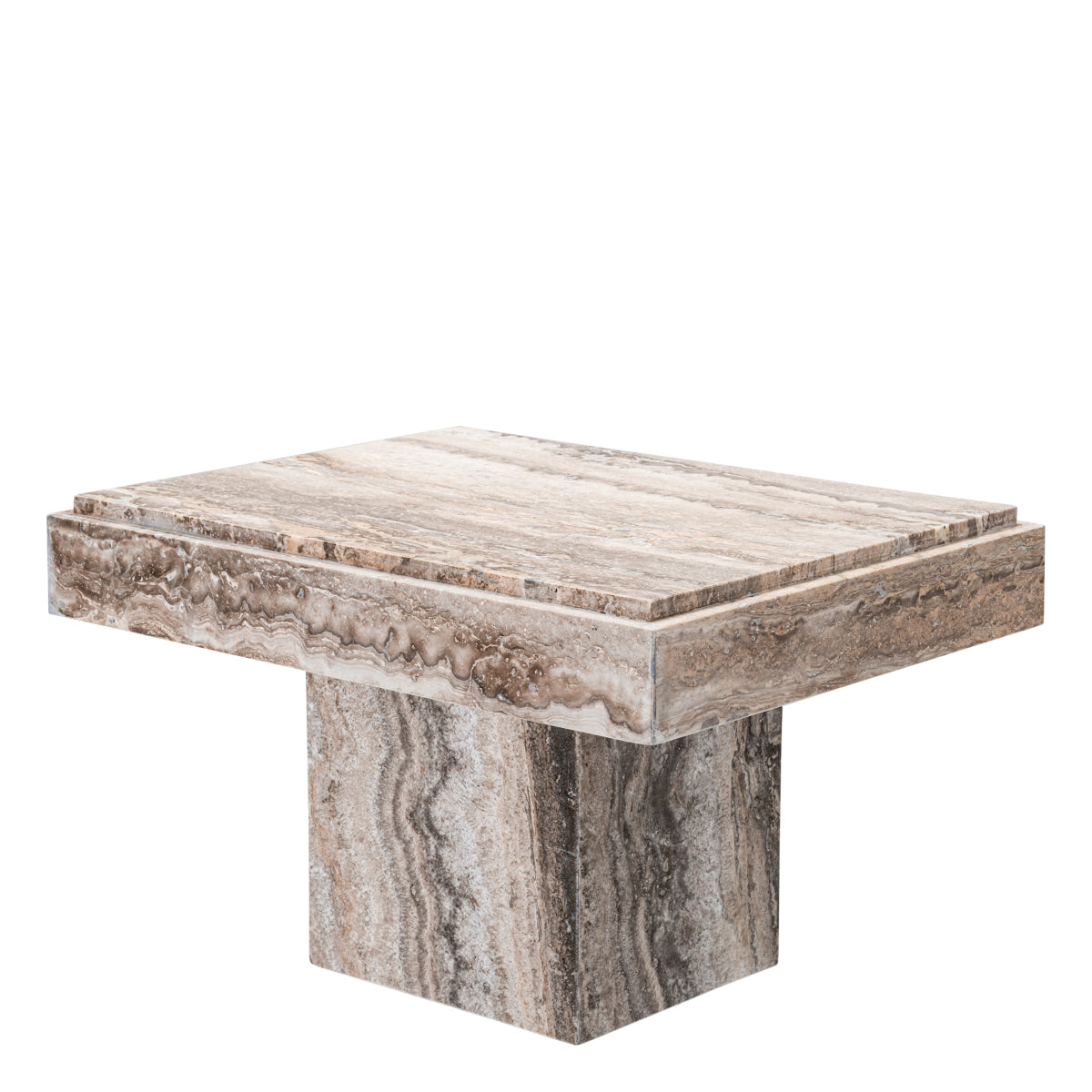 Bijzettafel Sartoria - Zilver travertine