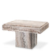 Bijzettafel Sartoria - Zilver travertine