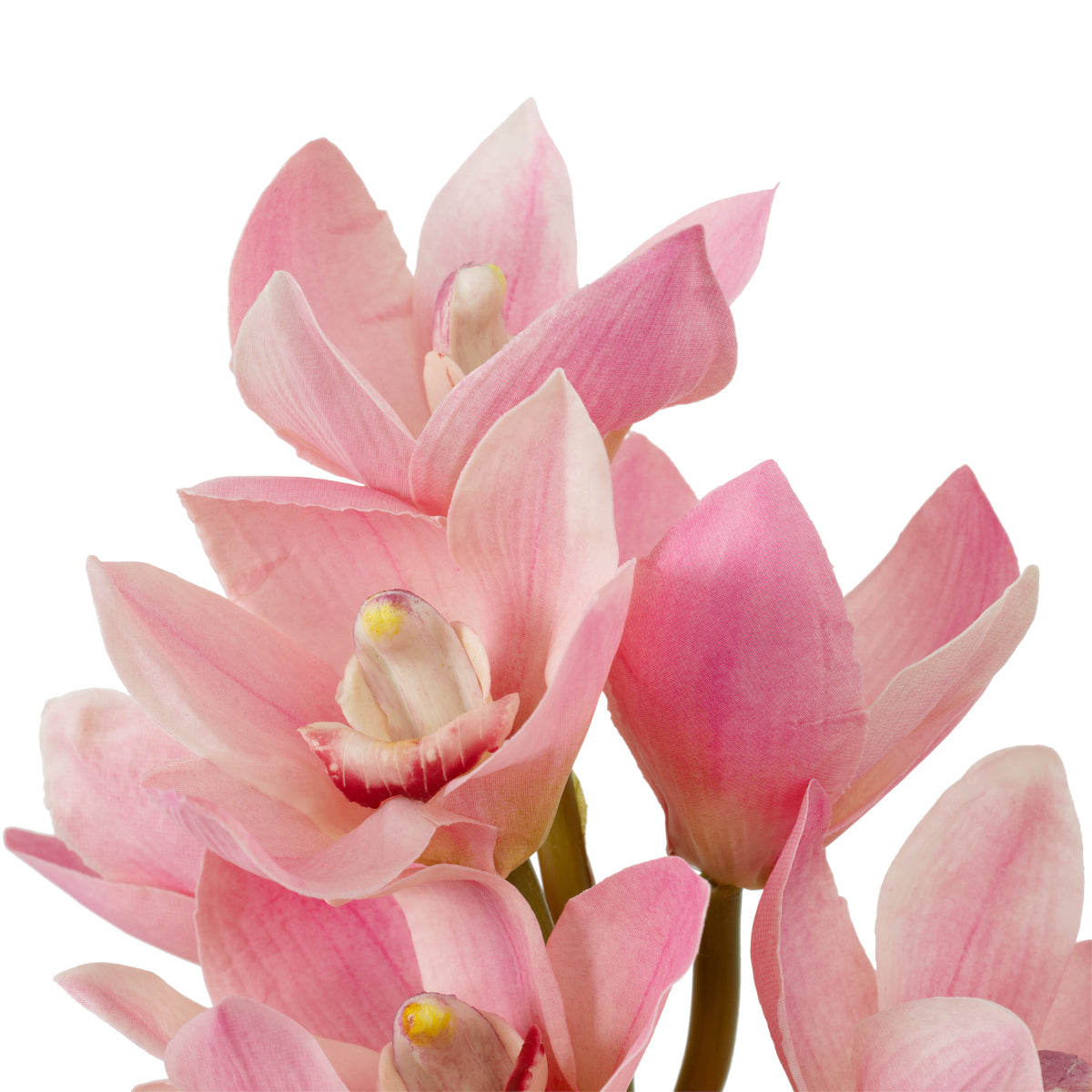 Kunstboeket Cymbidium Orchideën - Roze / Perzik - 36 stuks