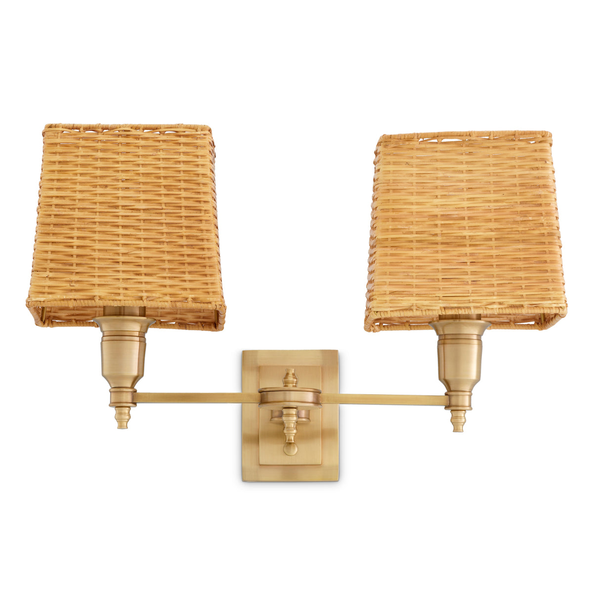 Wandlamp Lexington - Dubbel - Antique brass finish