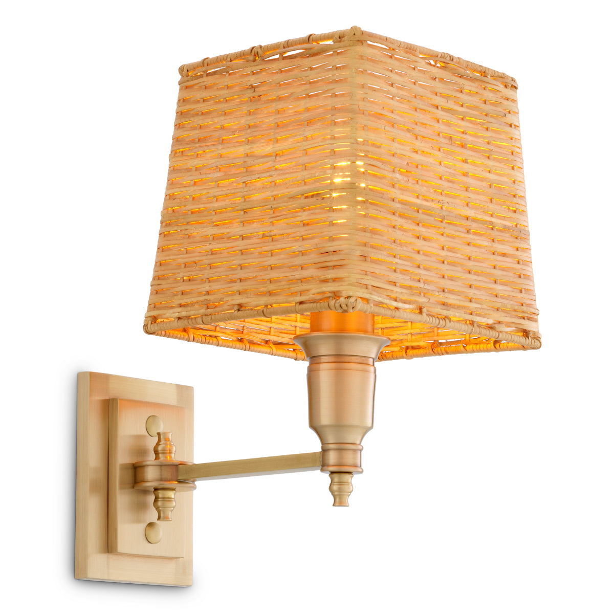 Wandlamp Lexington - Singel - Antique brass finish