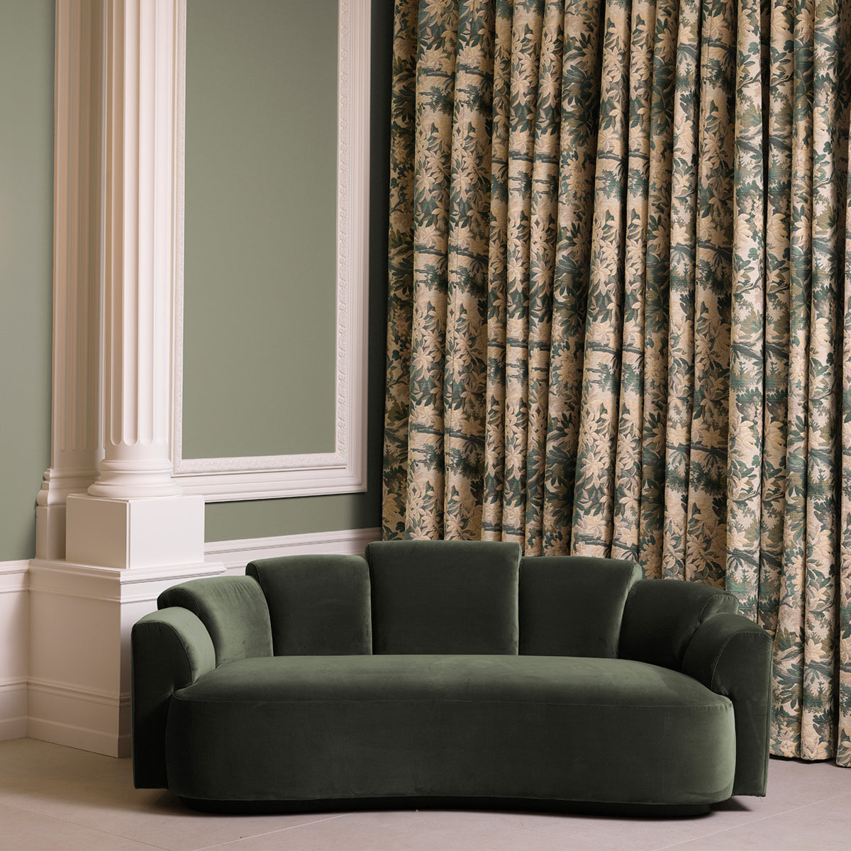 Sofa Marbella - S - Torrin green velvet