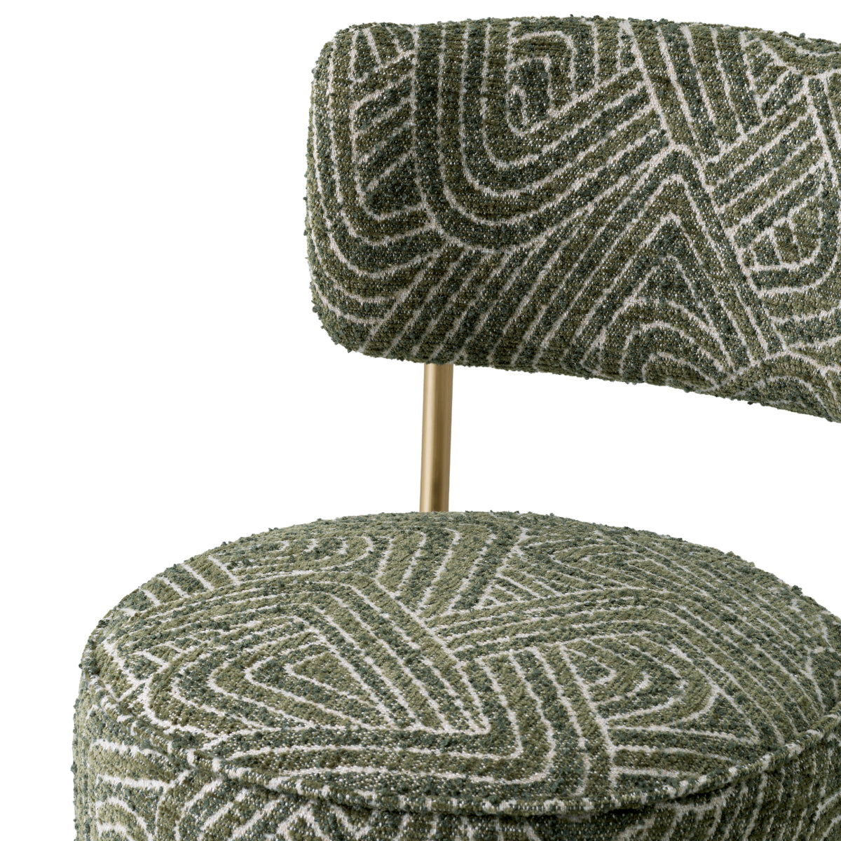 Barkruk Carleton met rug - Laag - Camari green