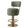Barkruk Carleton met rug - Laag - Camari green