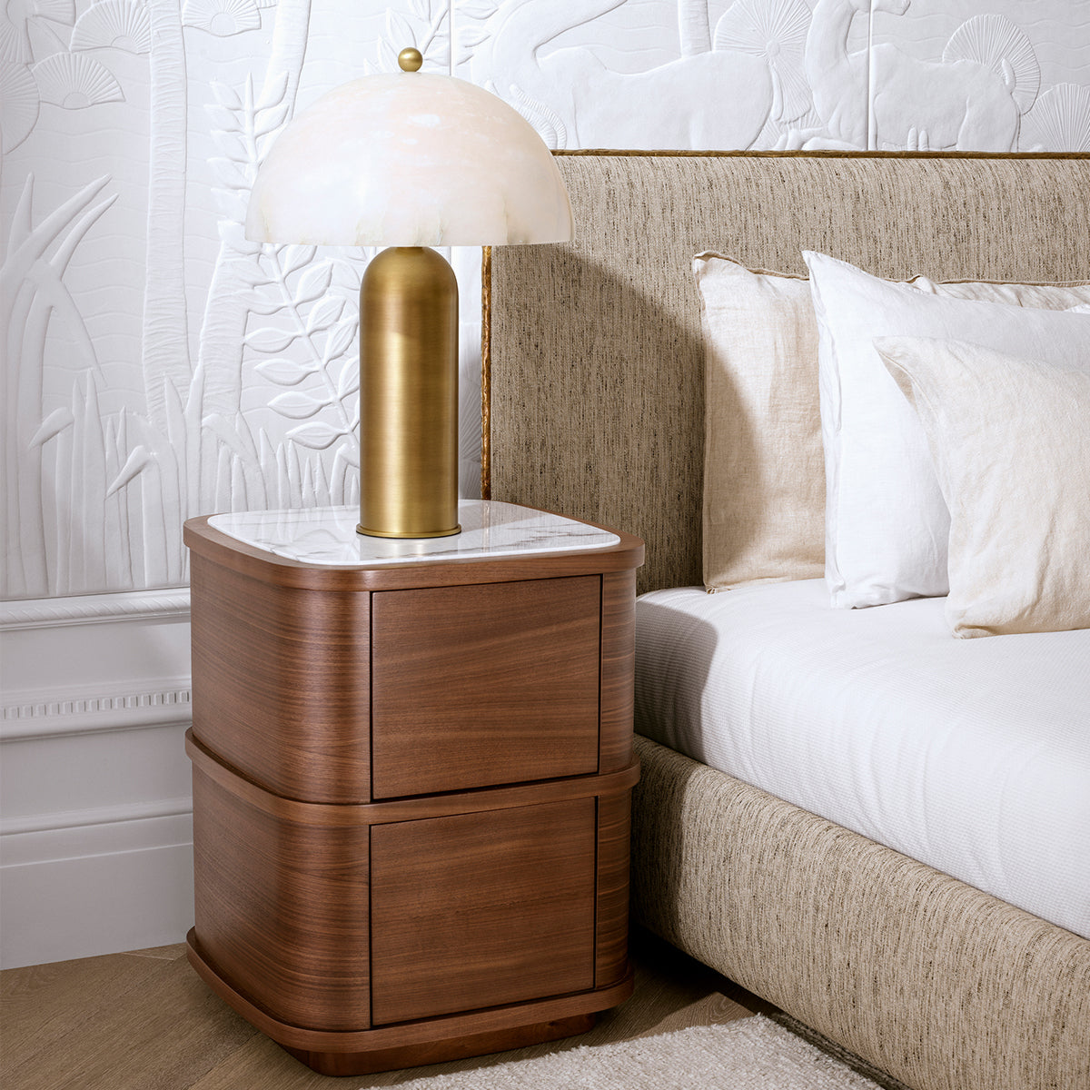 Nachtkastje Cabana - S - Walnut veneer