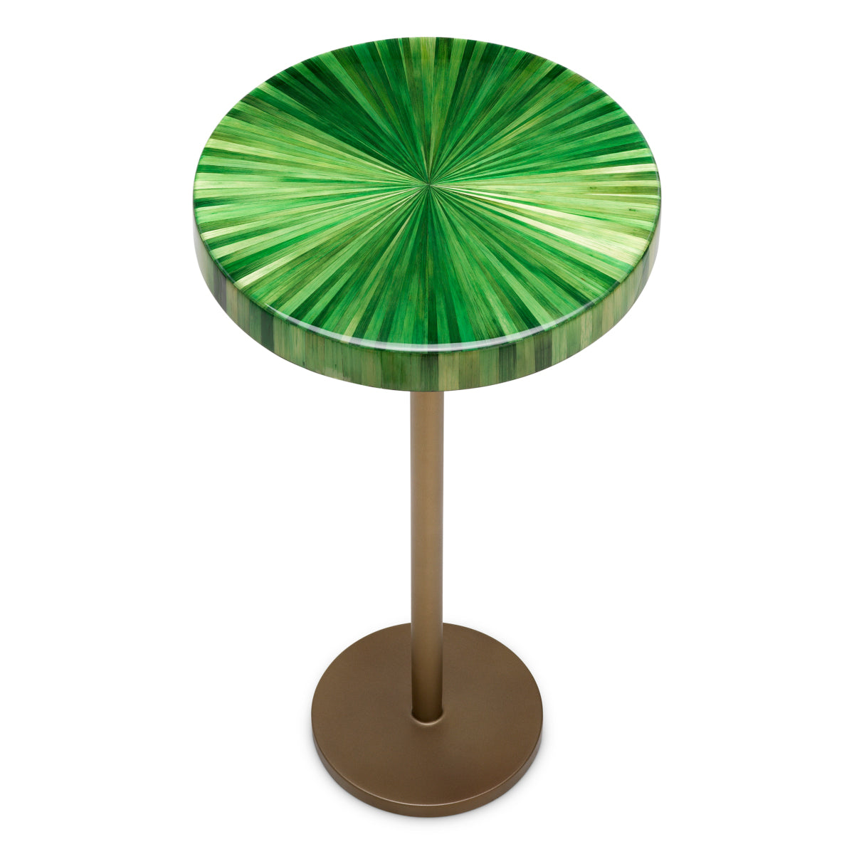 Bijzettafel Albany - Straw marquetry green