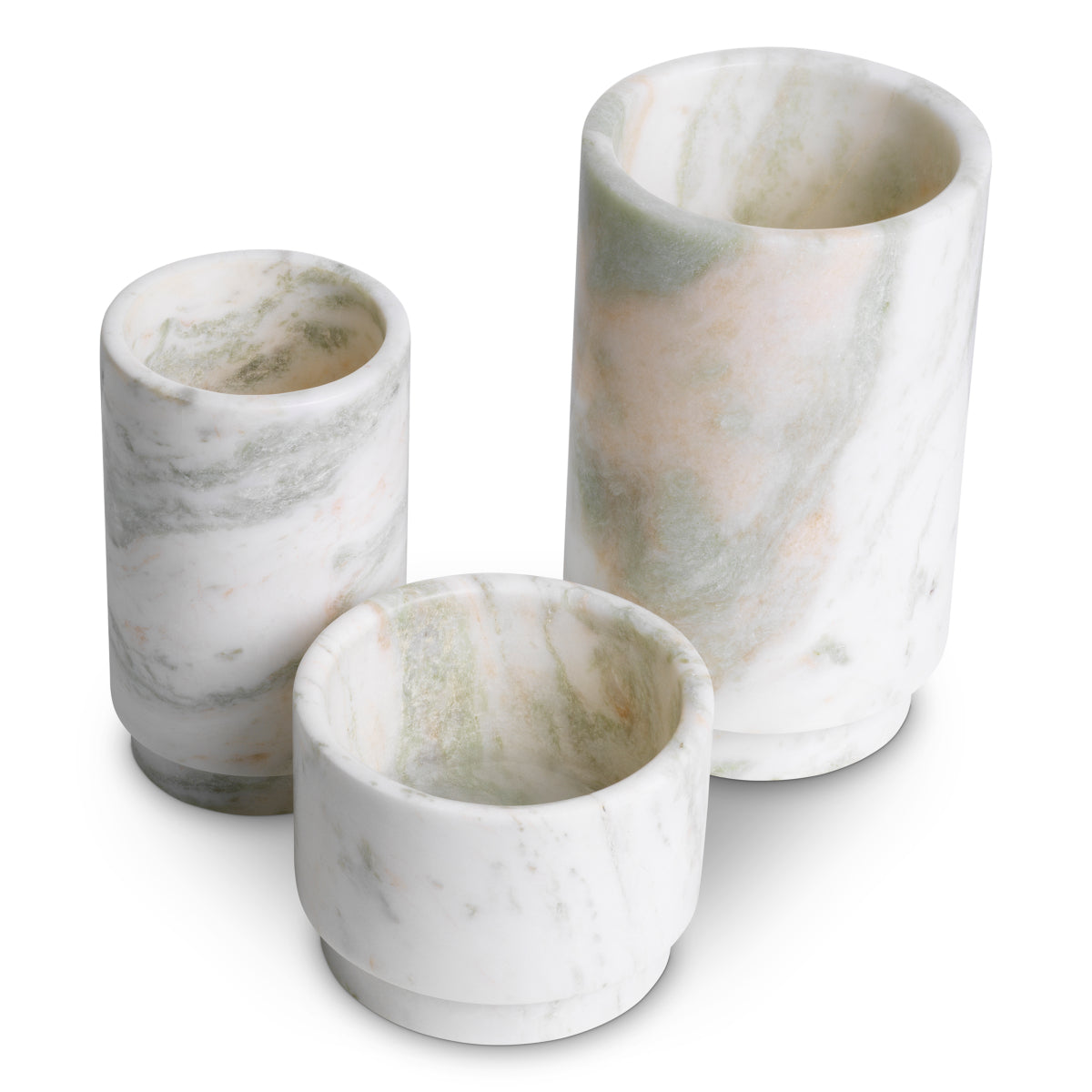 Theelichthouder Leonidas - Green onyx (set van 3)