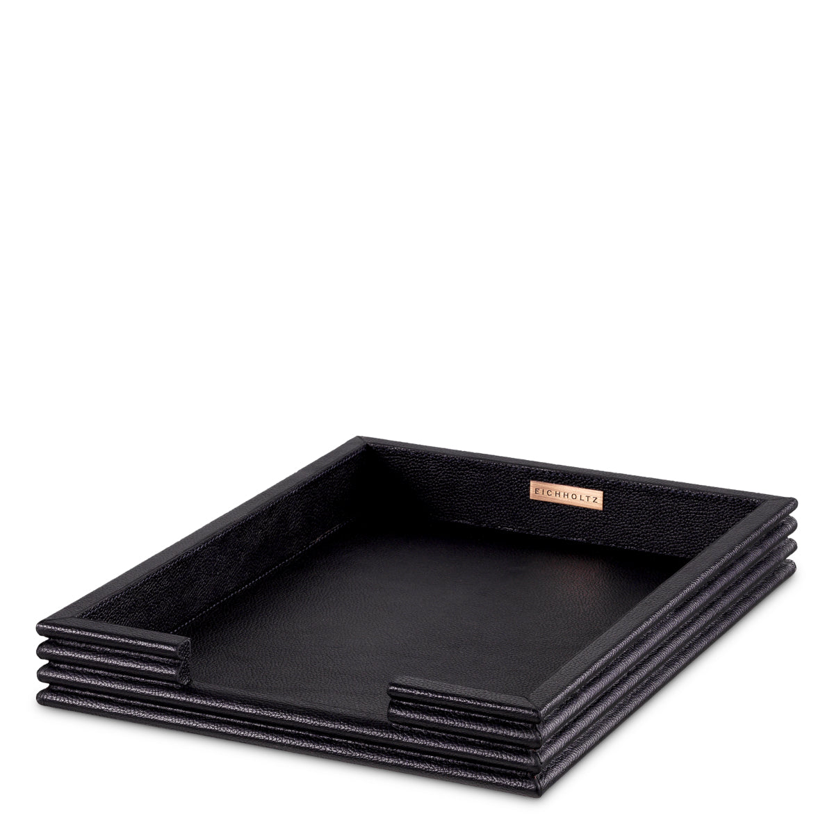 Bureauset Elvane - Black leather (set van 3)