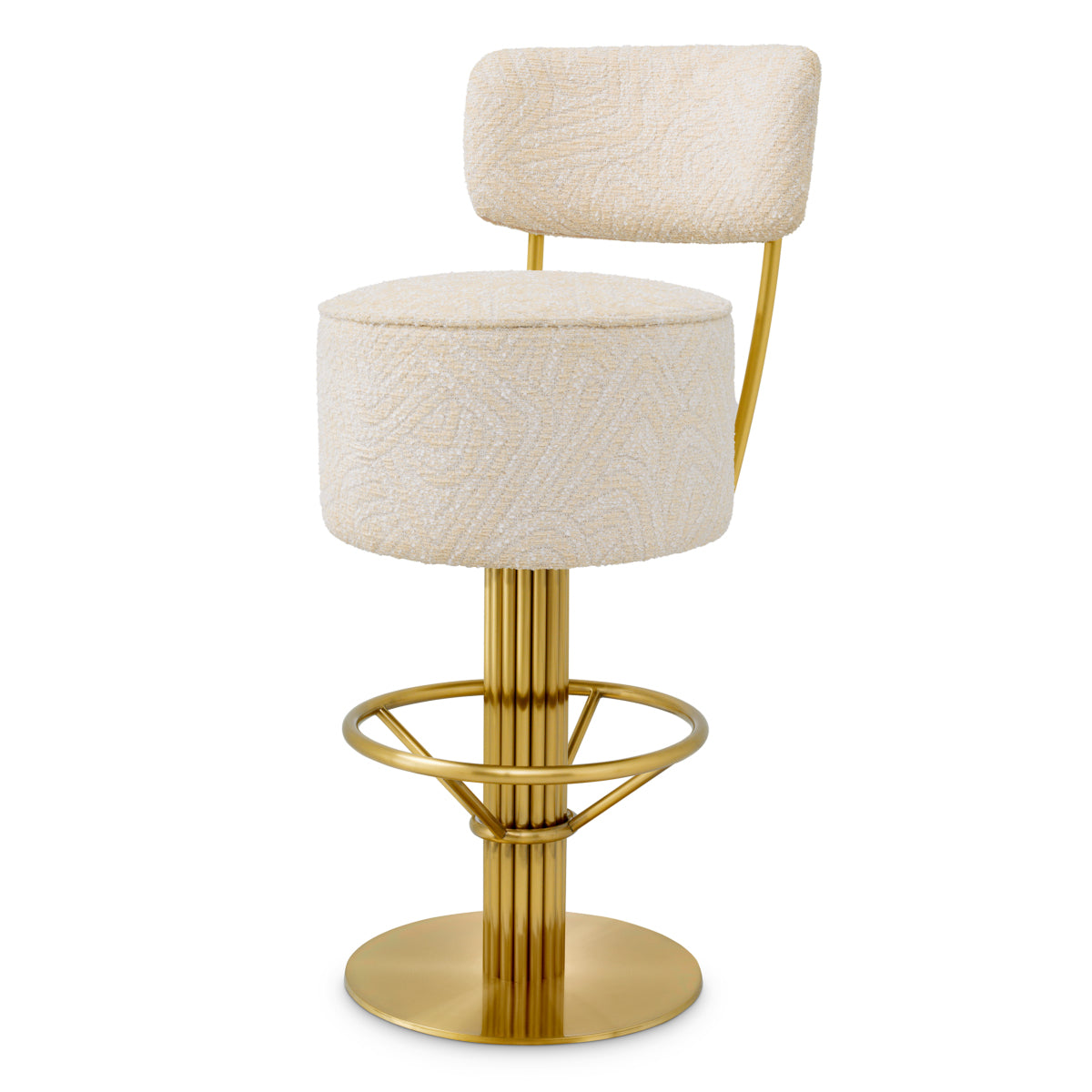 Barkruk Carleton met rug - Camari cream