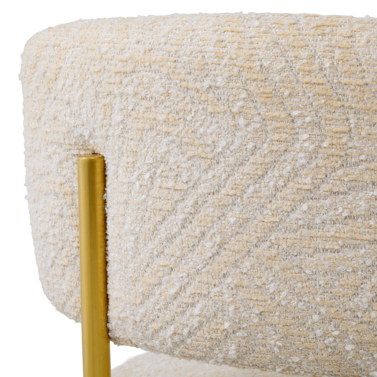 Barkruk Carleton met rug - Laag - Camari cream