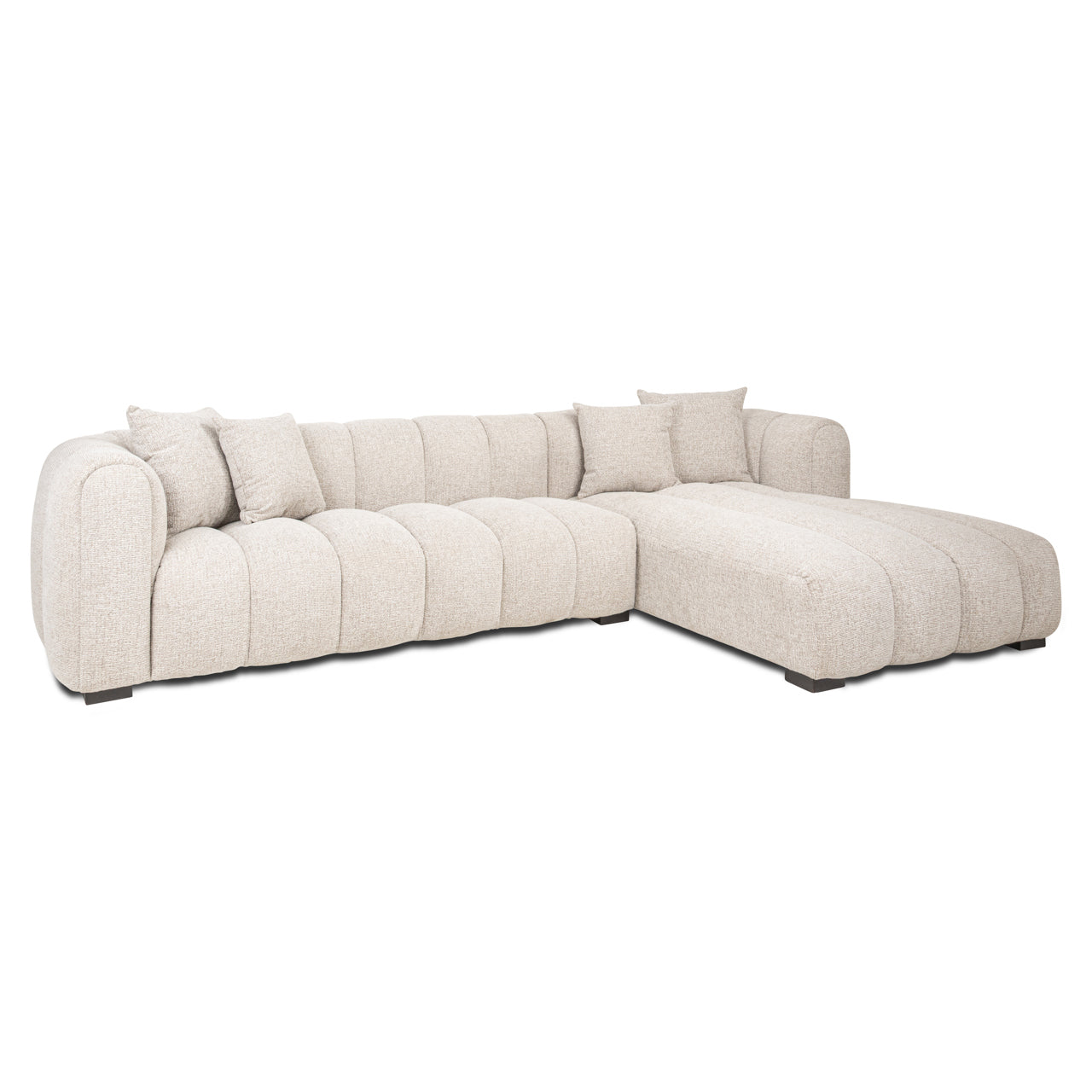 Hoekbank Novaro - Natural fancy - Lounge rechts