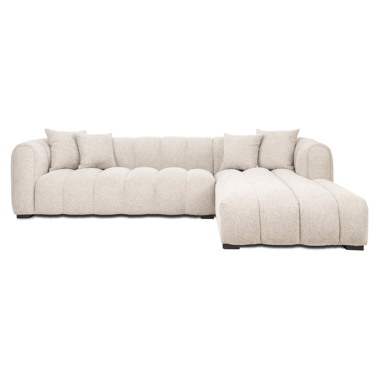 Hoekbank Novaro - Natural fancy - Lounge rechts