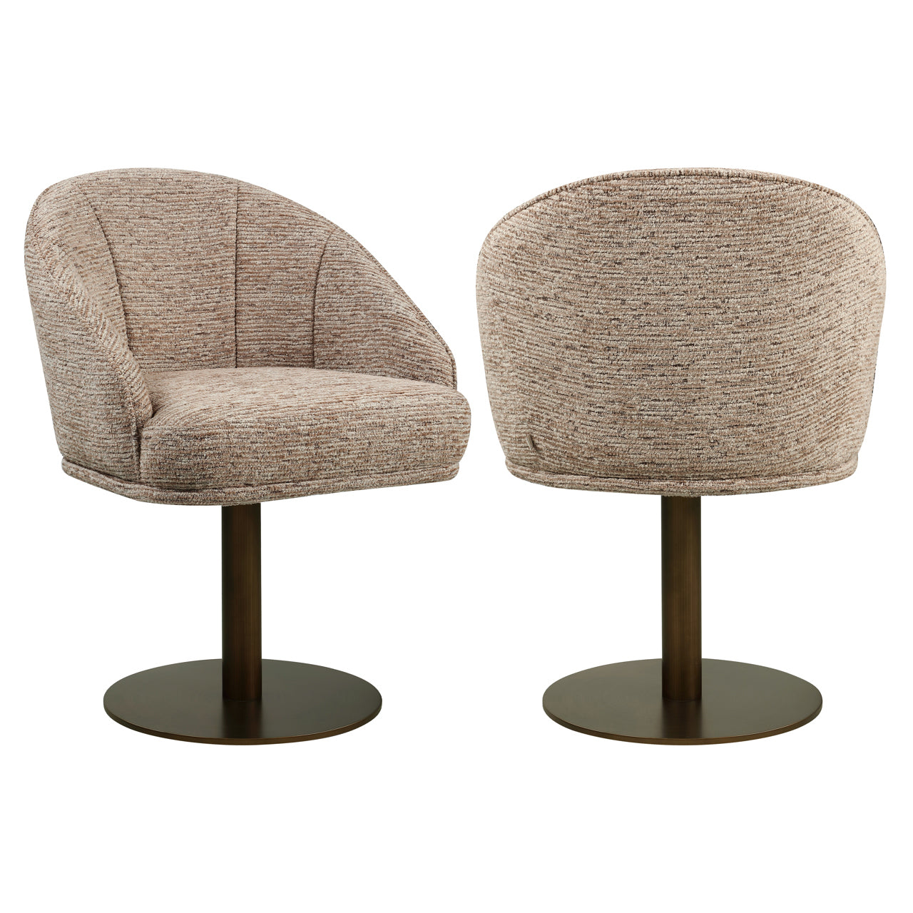 Draaistoel Beverly - Mocca linear