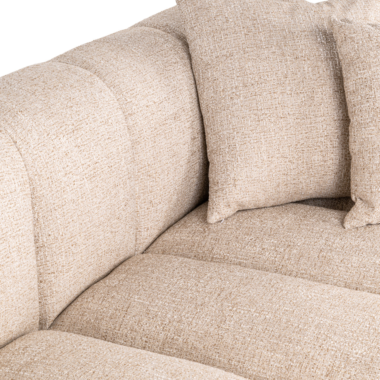 Hoekbank Novaro - Cream tweed - Lounge links
