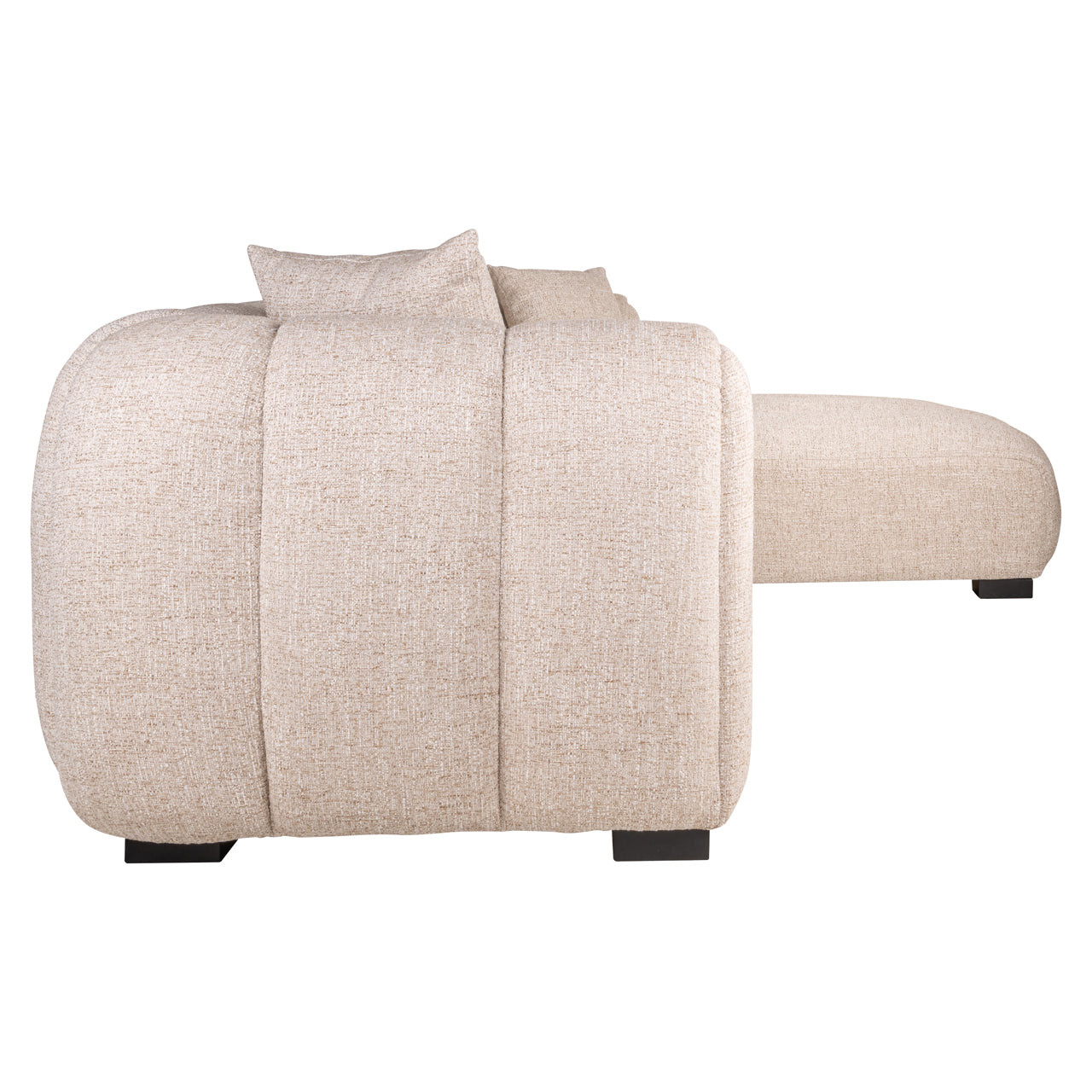 Hoekbank Novaro - Cream tweed - Lounge rechts