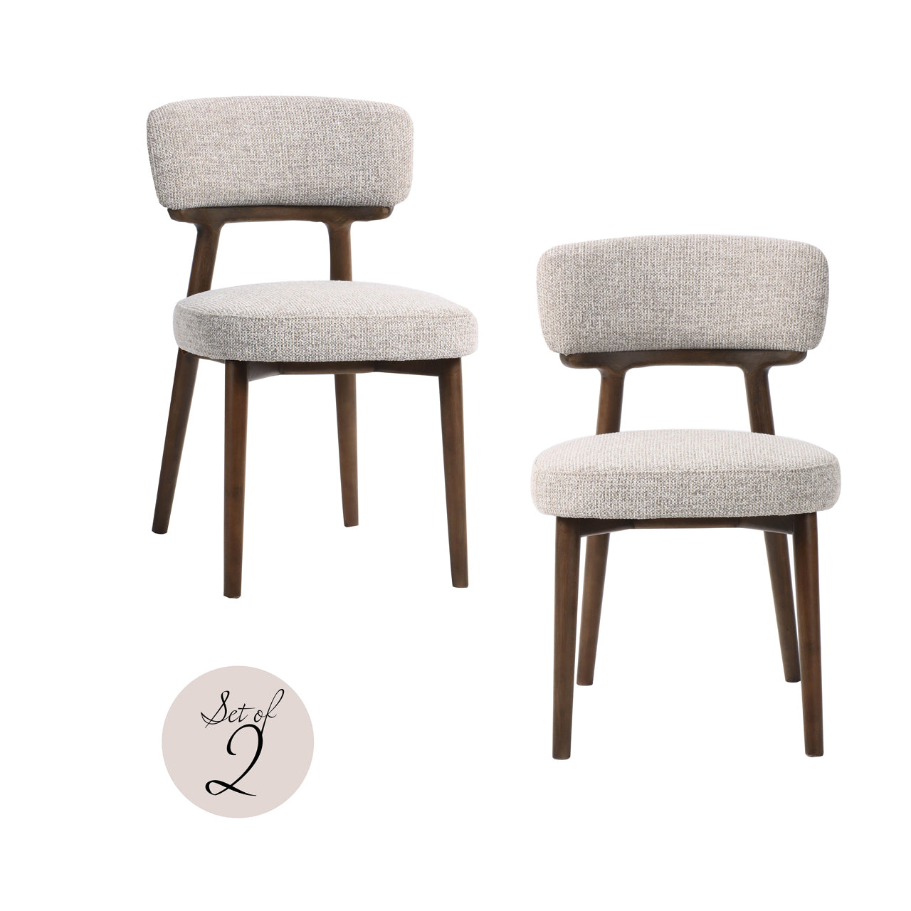 Eetkamerstoel Basker - Natural fancy (set van 2)