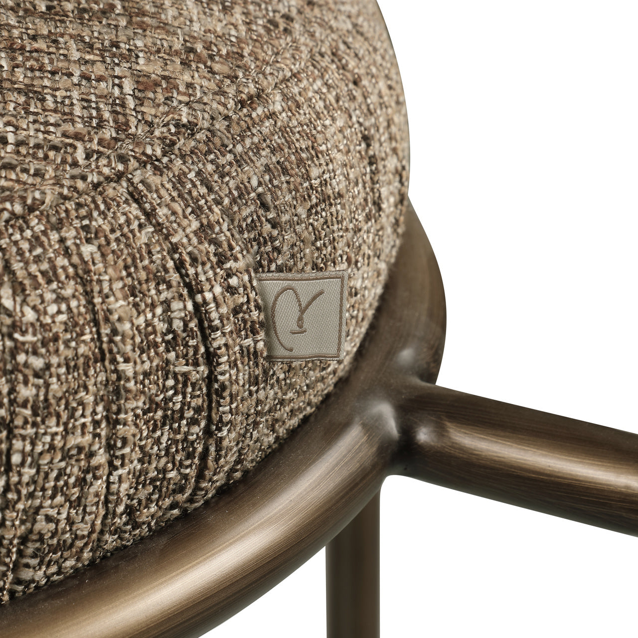 Barkruk Encanto - Laag - Bruin tweed