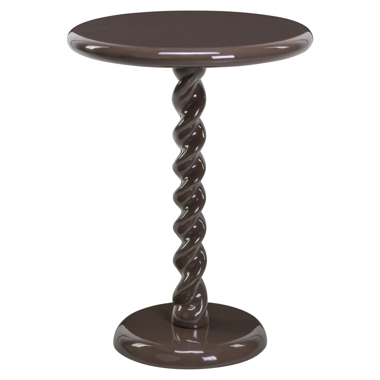 Bijzettafel Caspian - Ø40 - Chestnut hoogglans
