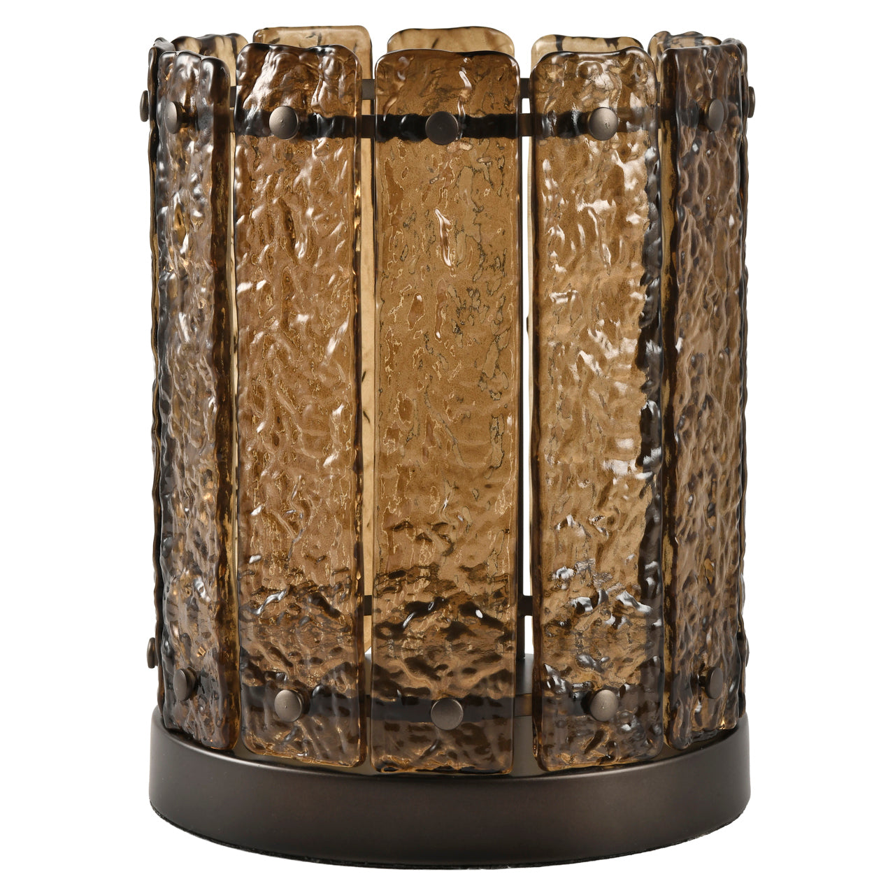 Windlicht Nuri S - Bruin glas