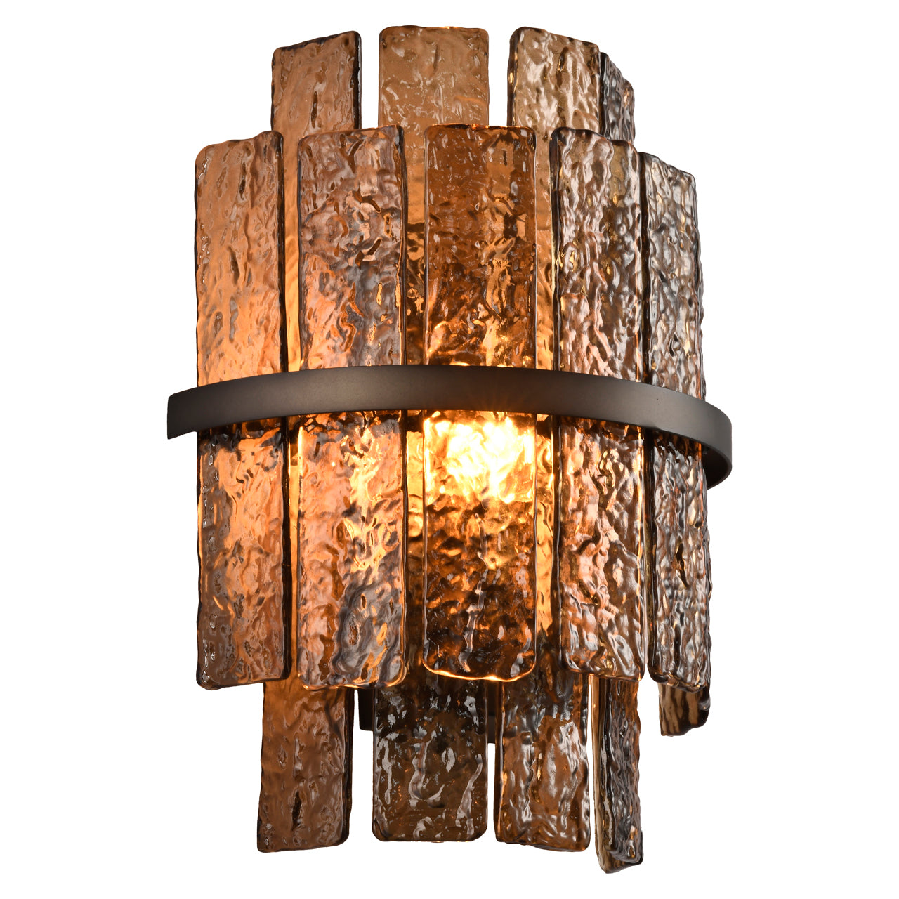 Wandlamp Lumy - Bruin glas