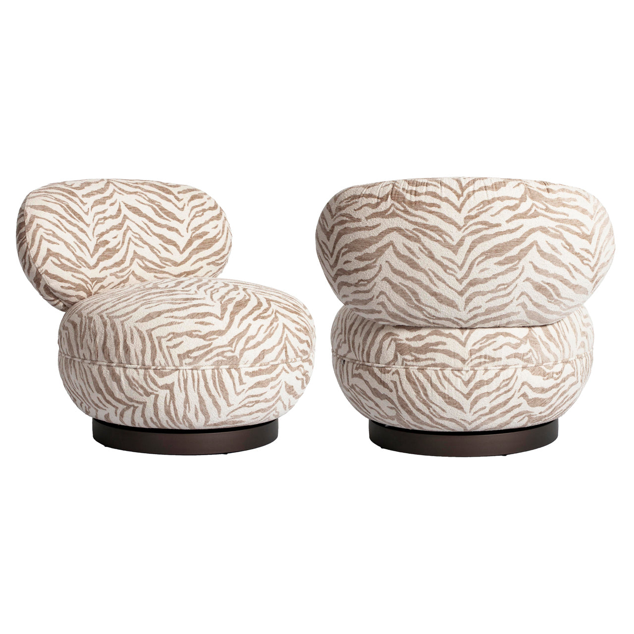 Draaifauteuil Jace - Beige tiger