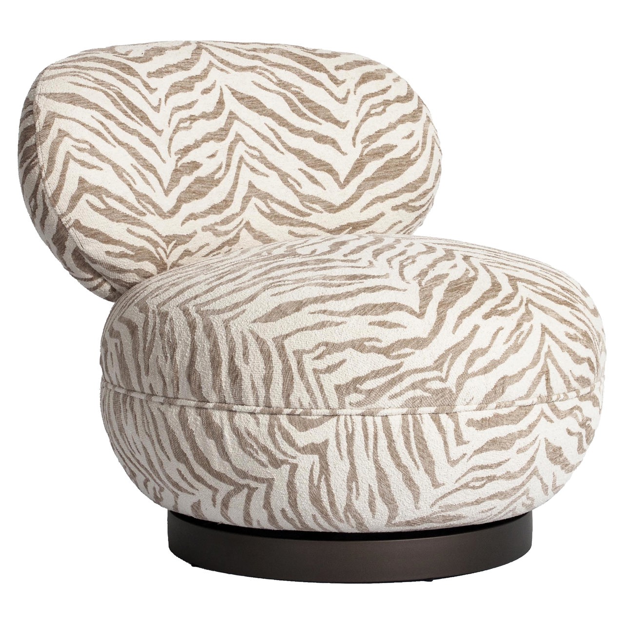 Draaifauteuil Jace - Beige tiger