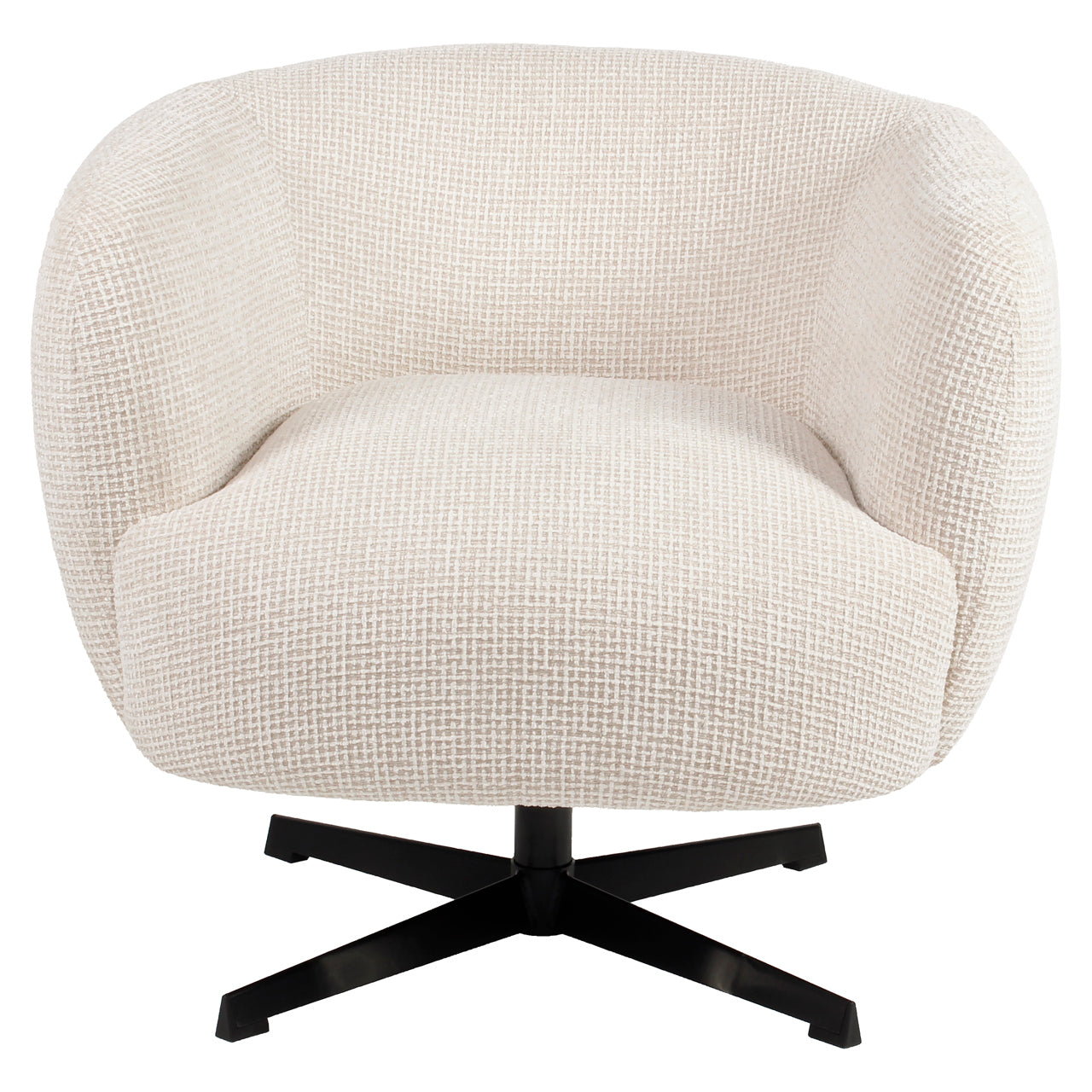 Fauteuil Estelle - Beige - Blockweave swivel