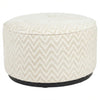 Poef Lexie - Beige chevron - Ø70 cm