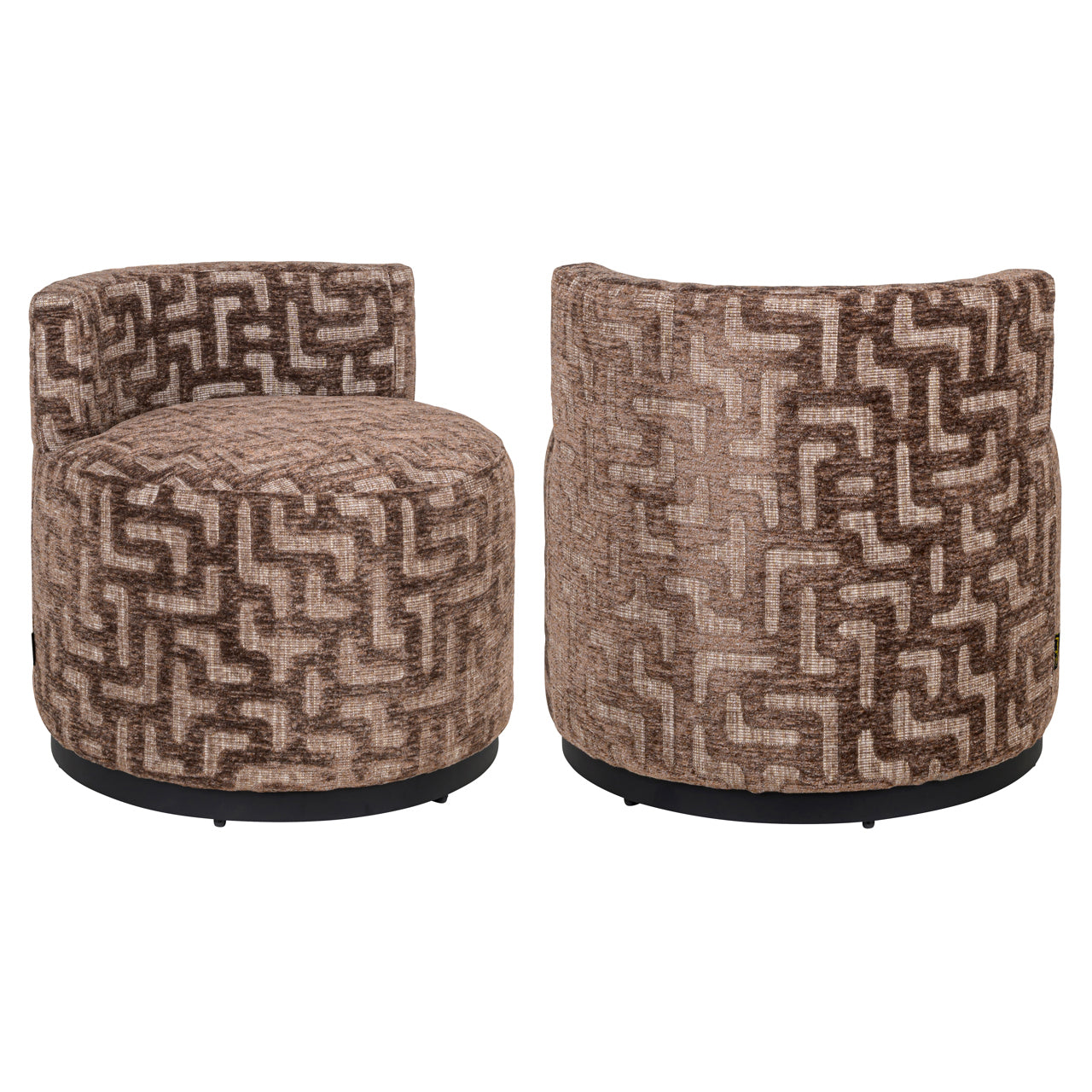 Fauteuil Franny - Brown labyrinth