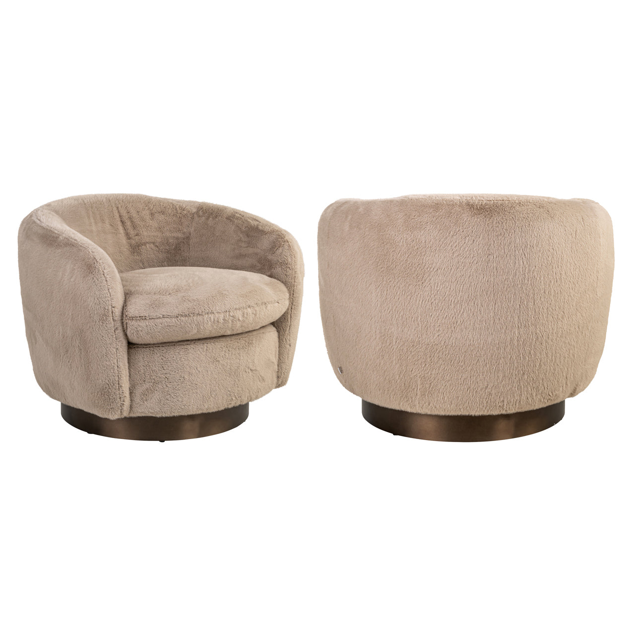 Fauteuil Colmar - Khaki fluffy