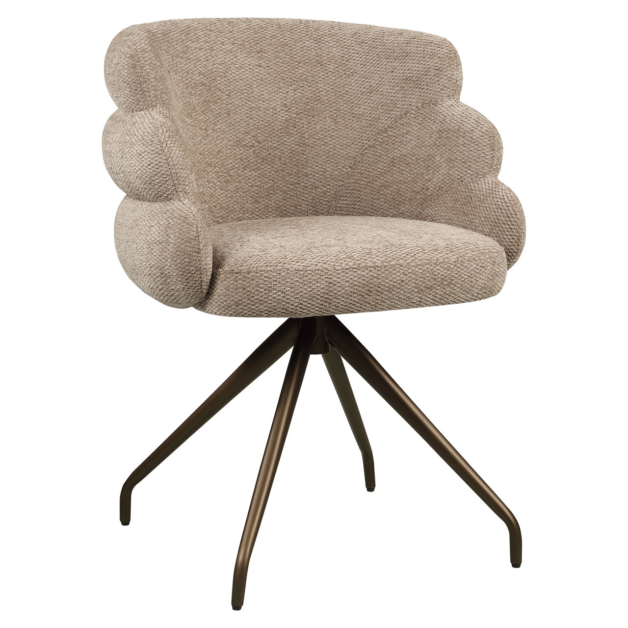 Draaistoel Kayla - Mocca boldweave