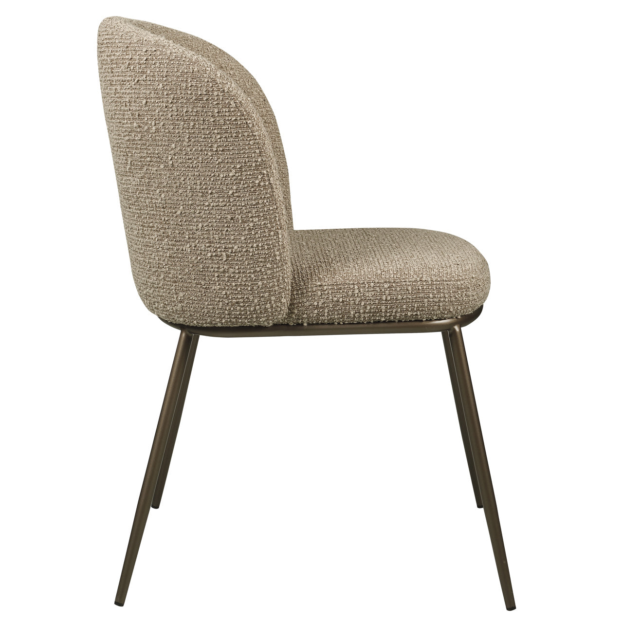Eetkamerstoel Elvi - Mocca chunky (set van 2)