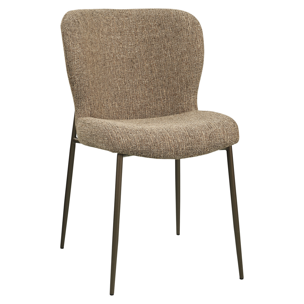 Eetkamerstoel Odarby - Bruin tweed (set van 2)