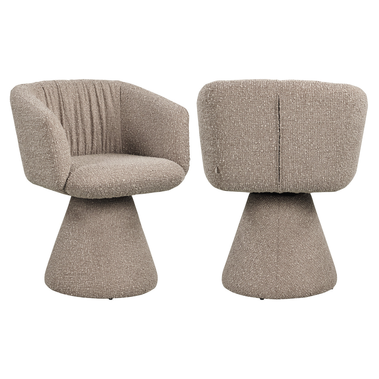 Draaistoel Madeline mocca chunky swivel