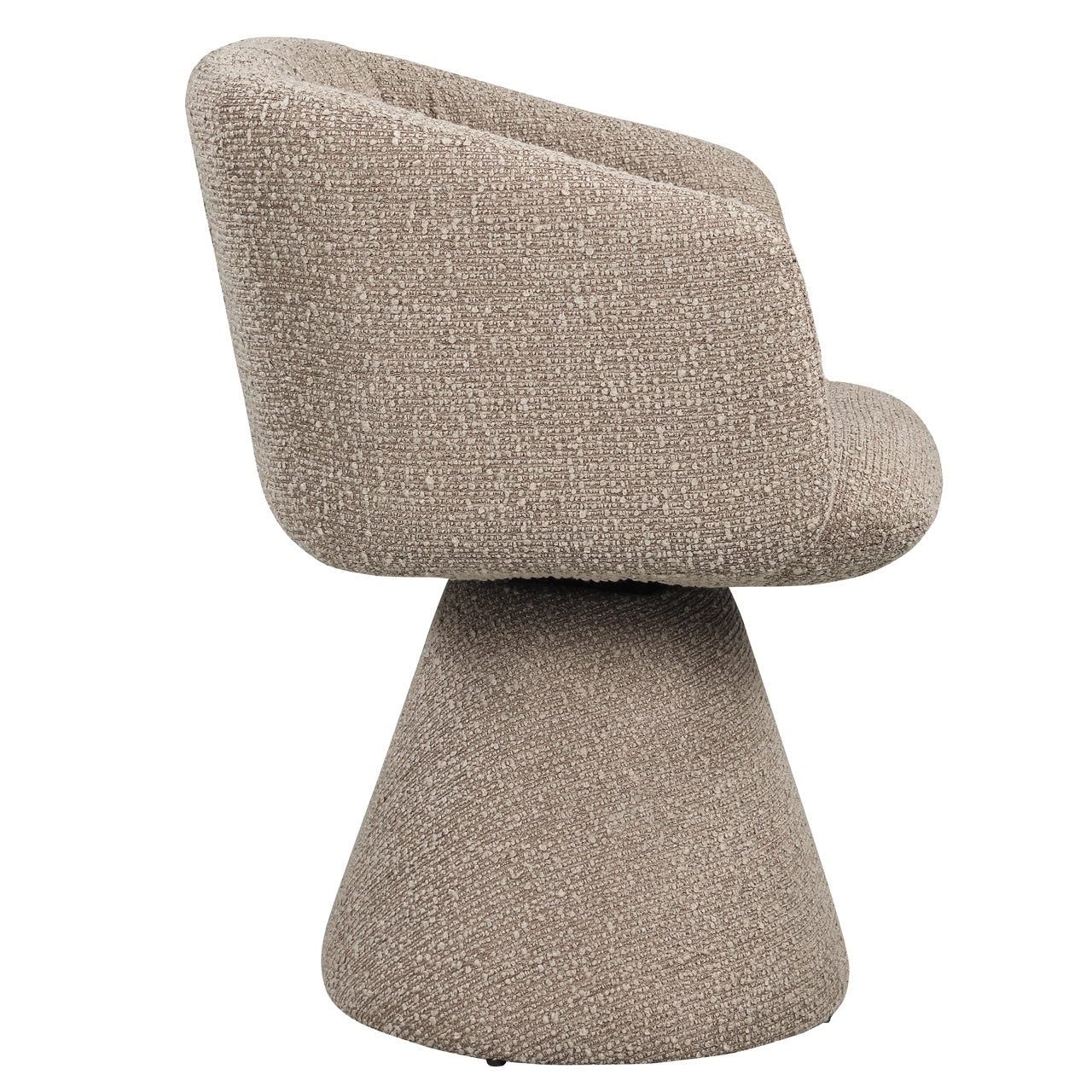 Draaistoel Madeline mocca chunky swivel