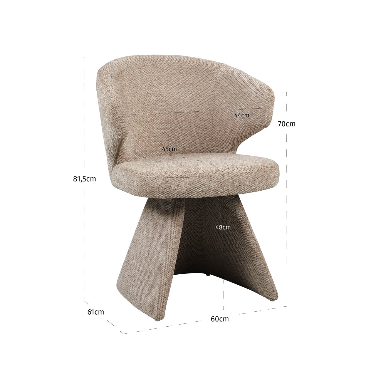 Eetkamerstoel Zenith - Mocca boldweave