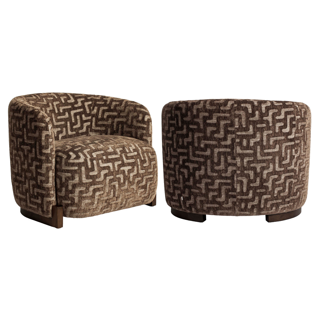 Fauteuil Hannah - Brown labyrinth